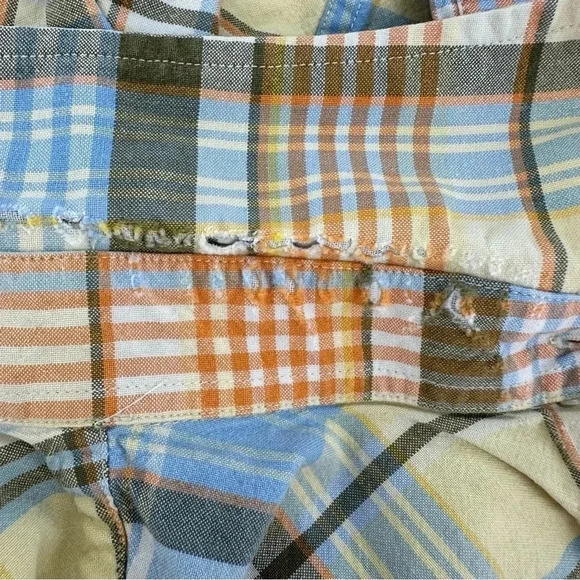 Orvis Signature heavyweight cotton plaid button down shirt - Picture 8 of 8